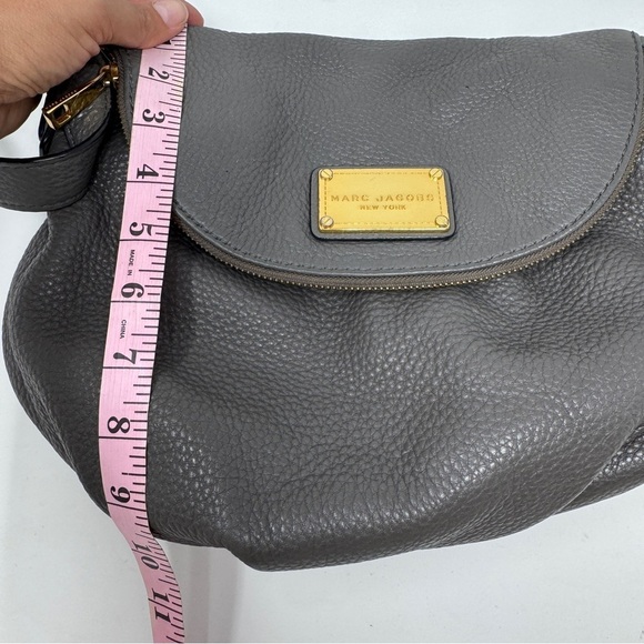 Marc by Marc Jacobs Classic Q Natasha Crossbody Bag Grey Pebbled Leather - Picture 10 of 12